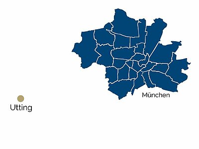 Stadtteil-Karte von Utting Stadtteil-Karte von Utting