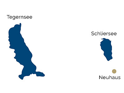 Karte von der Region Schliersee Karte von der Region Schliersee