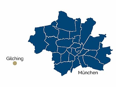 Stadtteil-Karte von der Umgebung Gilching