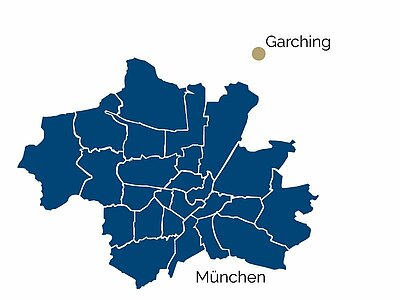 Stadtteil-Karte von der Umgebung Garching Stadtteil-Karte von der Umgebung Garching