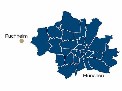 Stadtteil-Karte von Puchheim