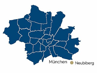 Stadtteil-Karte von Neubiberg Stadtteil-Karte von Neubiberg