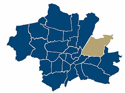 Lage des Stadtteils Bogenhausen in München