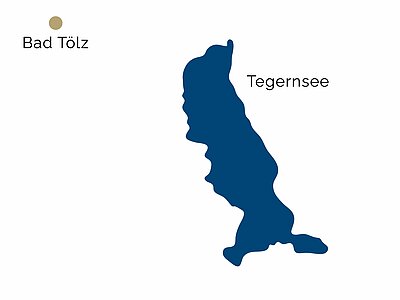 Karte von der Region Tegernsee