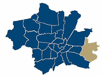 Lage des Stadtteils Trudering in München