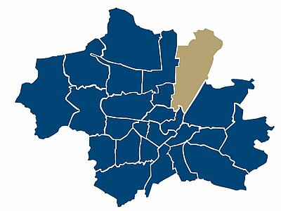 Lage des Stadtteils Denning in München