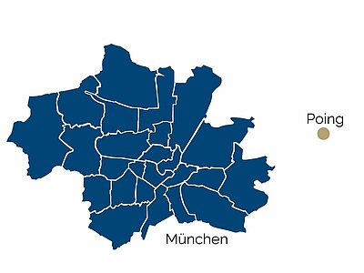 Stadtteil-Karte von Poing 