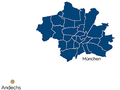 Karte von Andechs und Umgebung