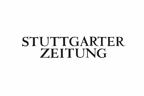 Zu sehen ist das schwarz weiße Logo der Stuttgarter Zeitung