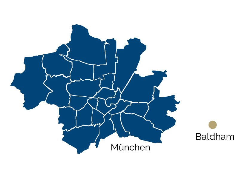 Stadtteil-Karte von der Umgebung Baldham
