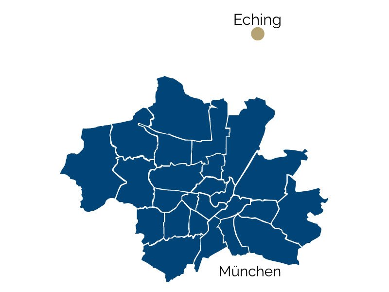 Stadtteil-Karte von Eching und Umgebung