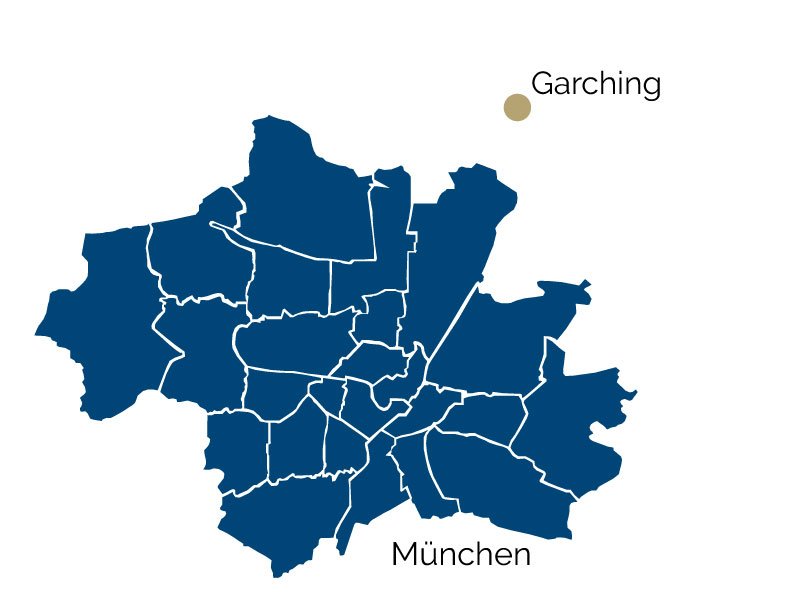 Stadtteil-Karte von der Umgebung Garching