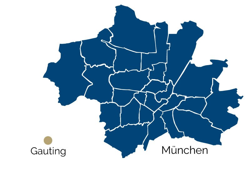 Stadtteil-Karte von Gauting