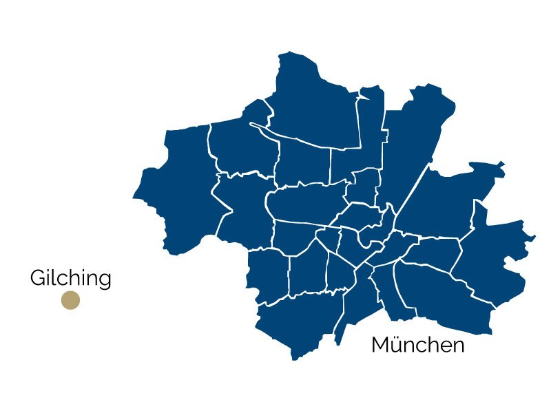 Stadtteil-Karte von der Umgebung Gilching