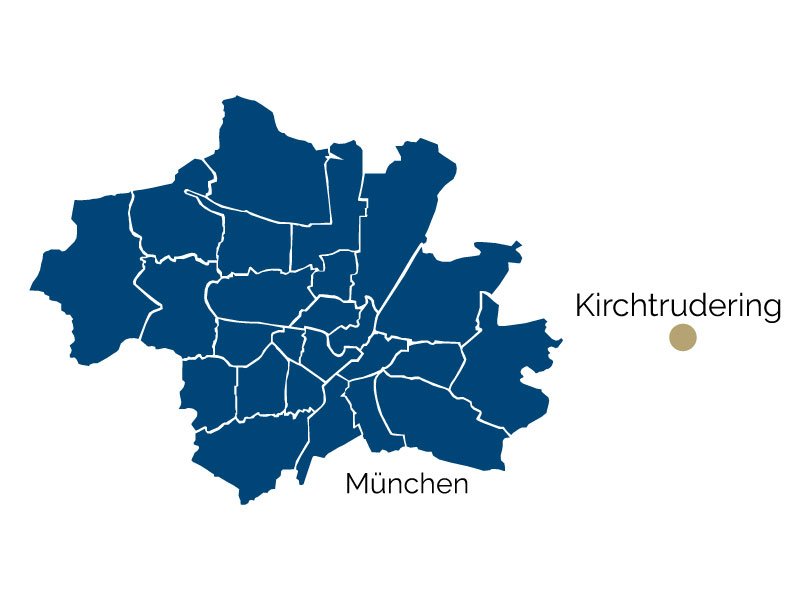 Stadtteil-Karrte von Kirchtrudering und Umgebung