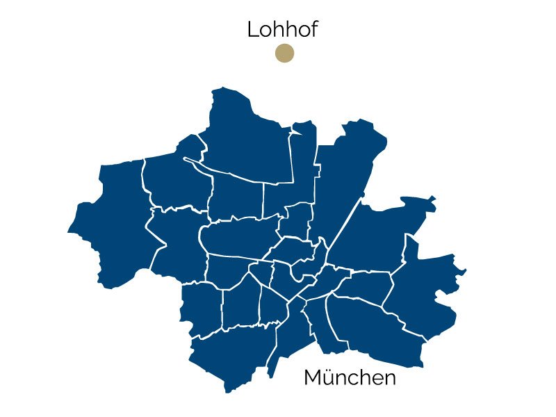 Stadtteil-Karte von der Umgebung Lohhof