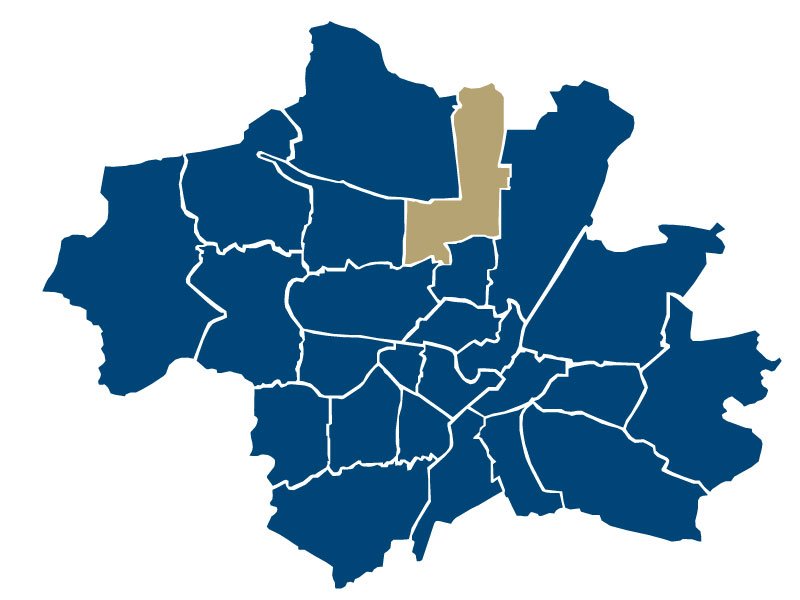 Stadtteil-Karte von der Umgebung Olympiadorf 