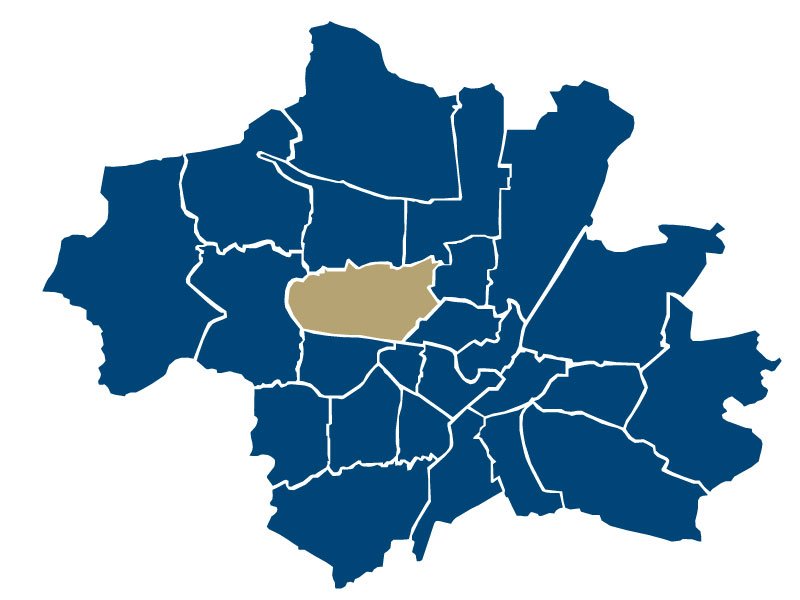 Stadtteil-Karte von Nymphenburg - Gern