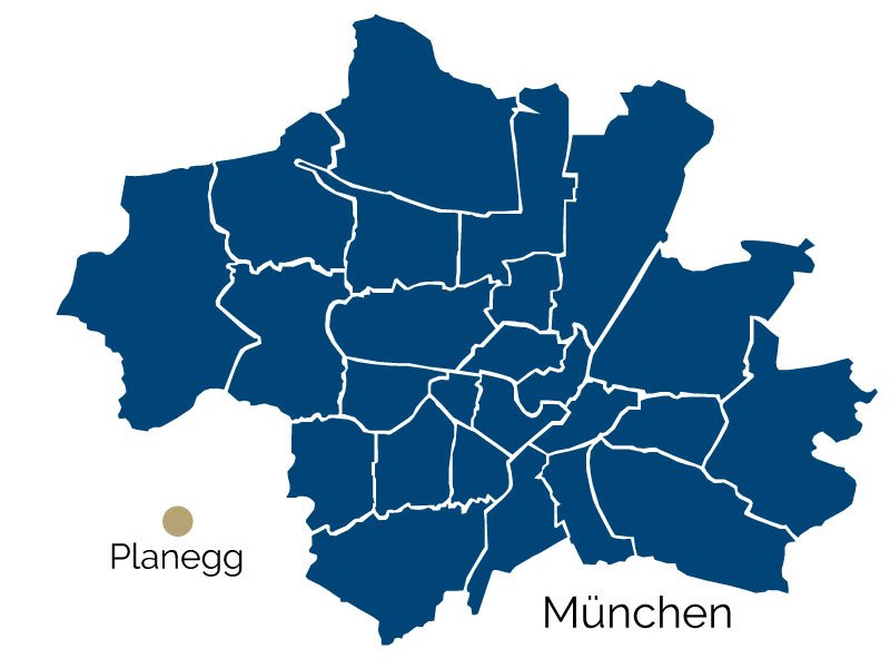 Stadtteil-Karte von Planegg