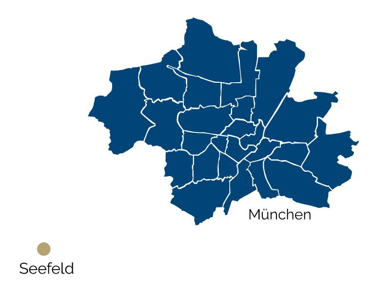 Stadtteil-Karte von Seefeld und der Umgebung