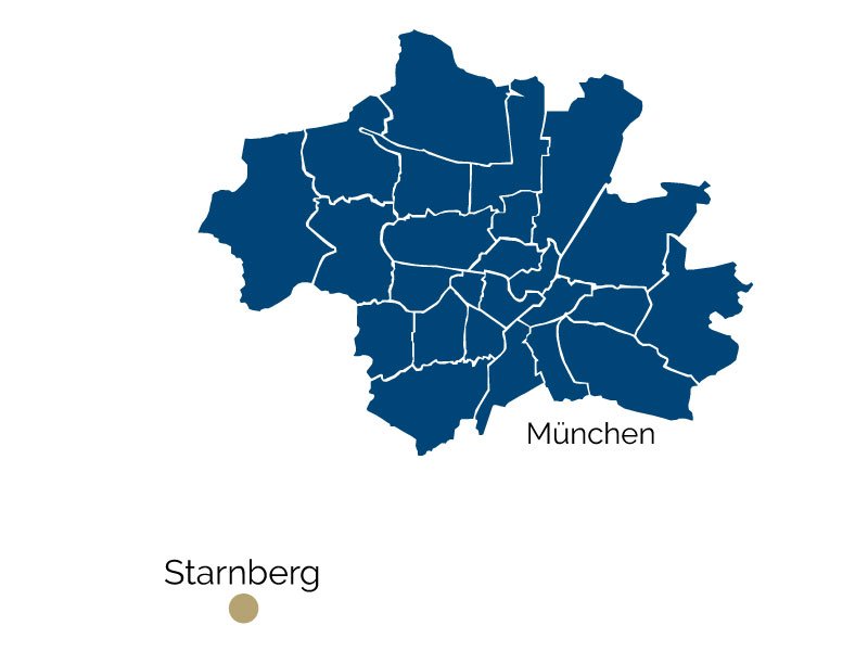 Karte von der Umgebung Starnberg