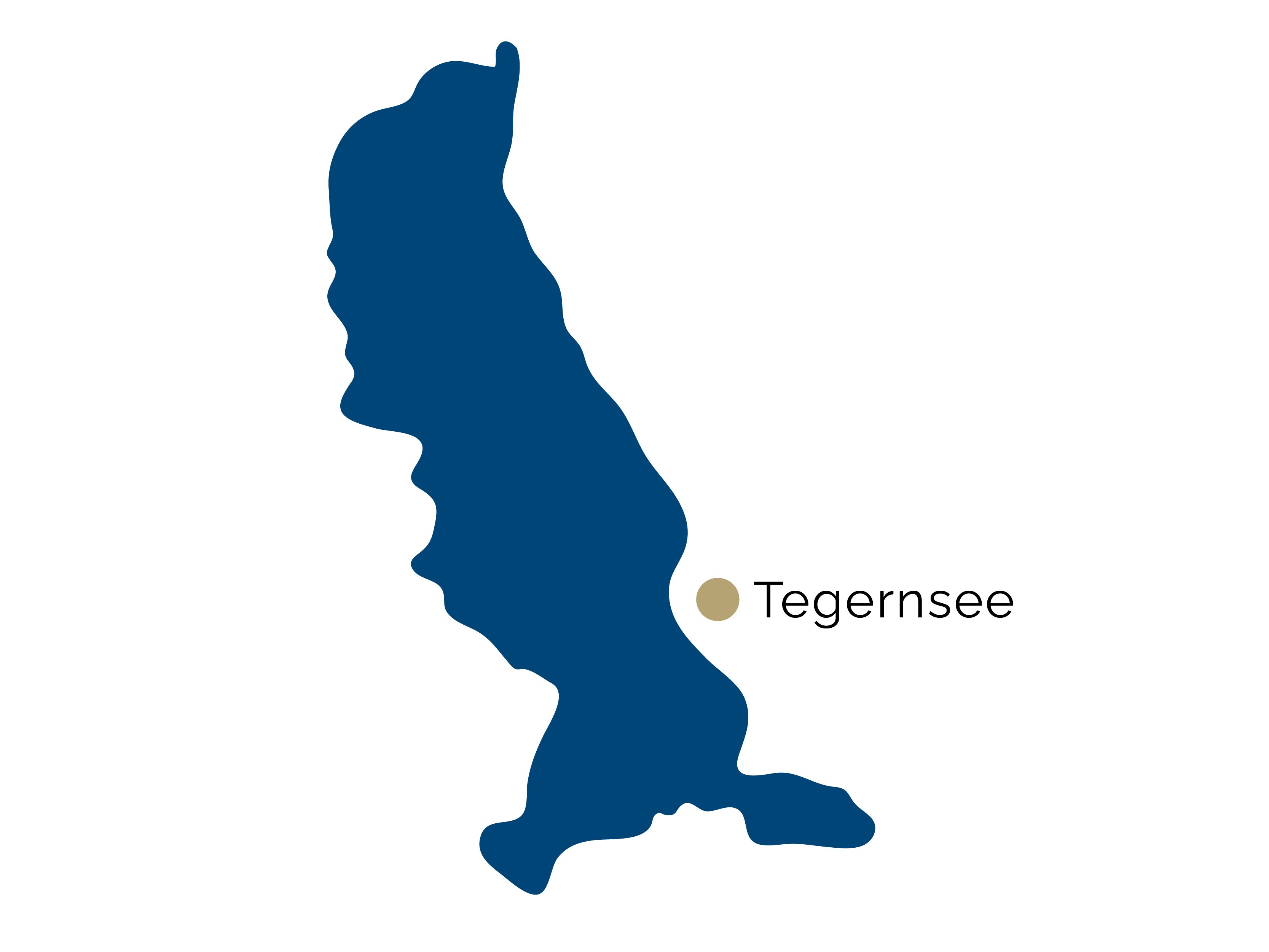 Karte von der Region Tegernsee