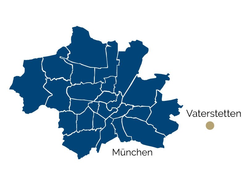 Stadtteil-Karte von Vaterstetten und Umgebung