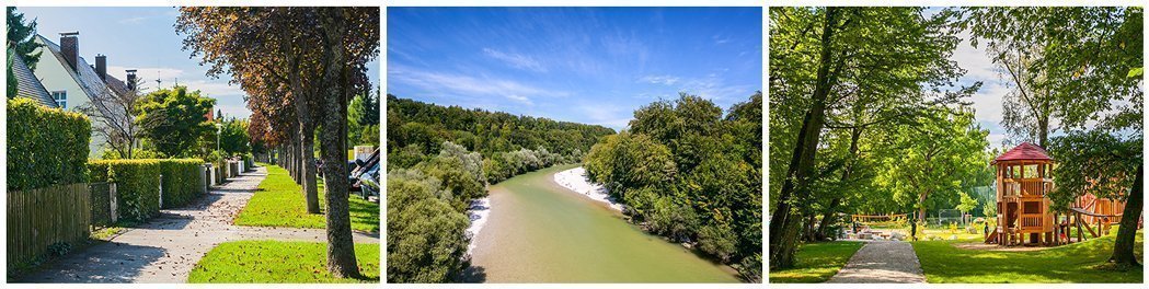 Foto vom noblen Wohnviertel Grünwald 