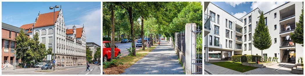 Fotos der Sehenswürdigkeiten und Umgebung in der Ludwigsvorstadt