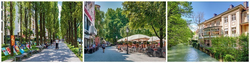 Fotos der Umgebung des Stadtteils Schwabing links der Leopoldstraße