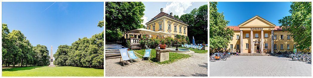 Fotos der Sehenswürdigkeiten in Schwabing West rund um den Hohenzollernplatz